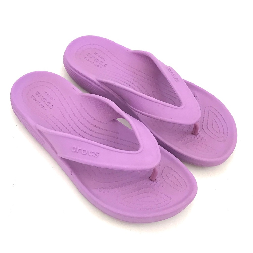 CROCS Women’s Sandals Classic ll Flip Flop Lilac Purple Women’s Size 7